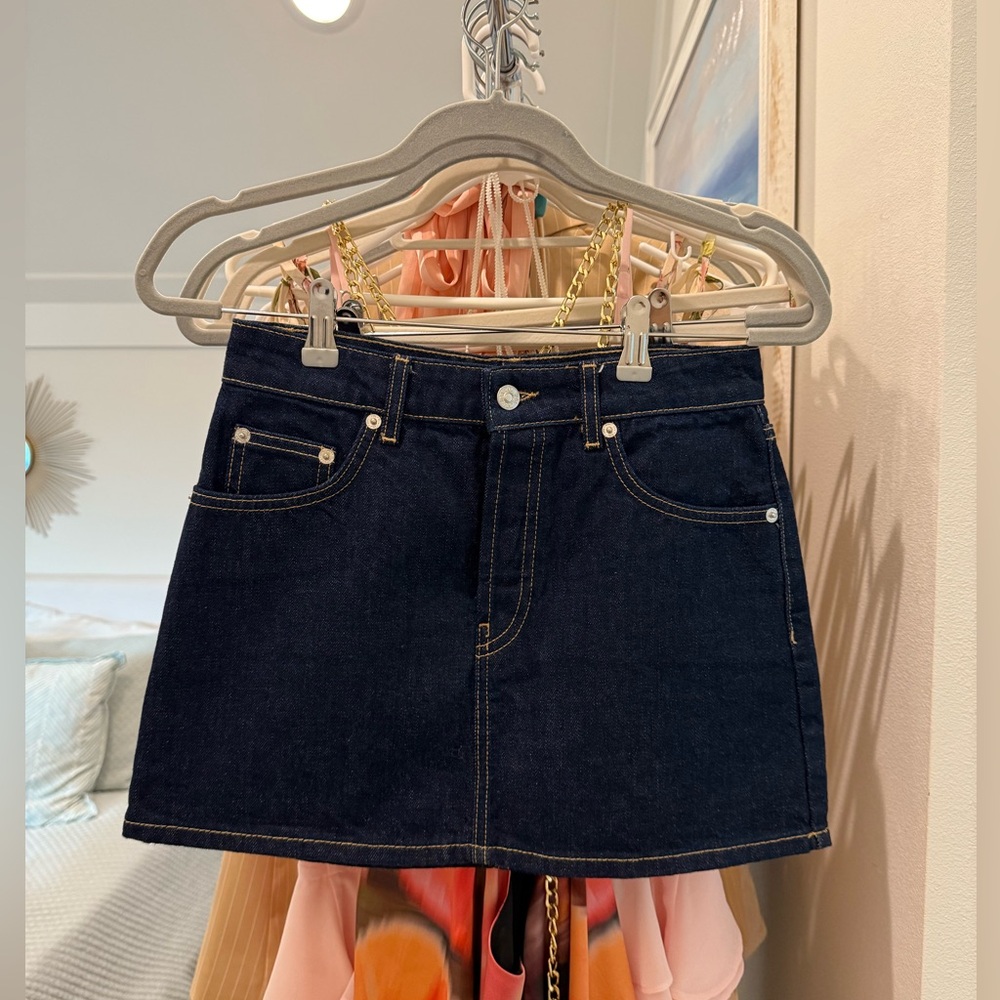 Zara Dark Blue Denim Mini Skirt